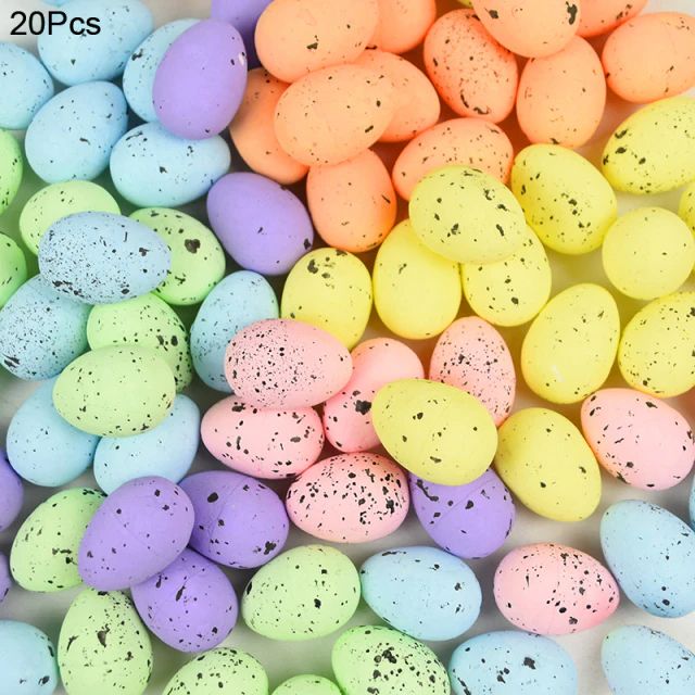 Pasen | Easter | Paashaas | 3 cm | Set van 20 stuks in verschillende kleuren | Decoratie Eieren