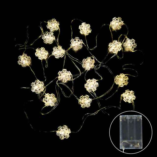 Kerstlampjes - Lampjes - Versiering - Kerst - Kerstman - Kerstboom - Kerst - Kerstmis - Christmas - Xmas - 2m - Sneeuwvlok