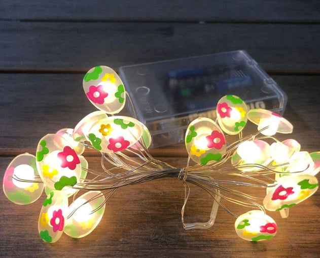 Pasen - Easter - Paashaas - Verlichting - Paasverlichting - Lichtslang met 20 Lampjes - Eggs Eieren