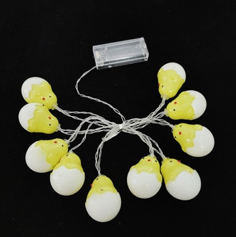 Pasen | Easter | Paashaas | Verlichting | Paasverlichting | Lichtslang met 10 Lampjes | Kuikentjes | Eieren