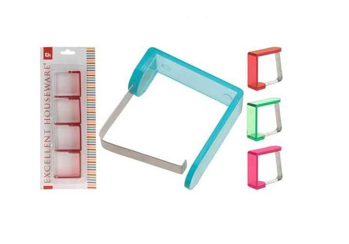 Tafelklem - Tafelkleedhouder - Klemmen - 4 stuks - Roze