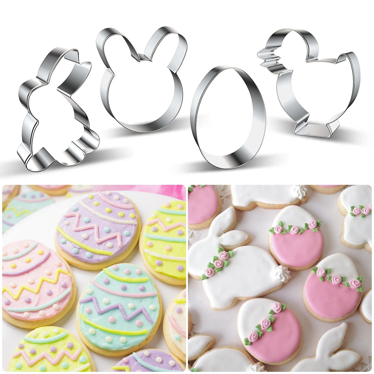 Pasen - Easter - Paashaas - Bakset - 1 Set = 9 stuks - Pasen Bakvormen