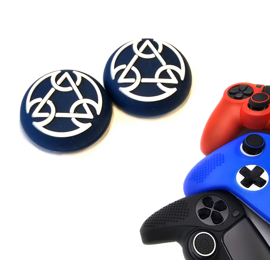 Gaming Thumb Grips | Performance Anti-slip Thumbsticks | Joystick Cap Thumb Grips | Space - Blue/White | Accessories suitable for Playstation PS4 PS5 &amp; Xbox &amp; Nintendo Pro Controller