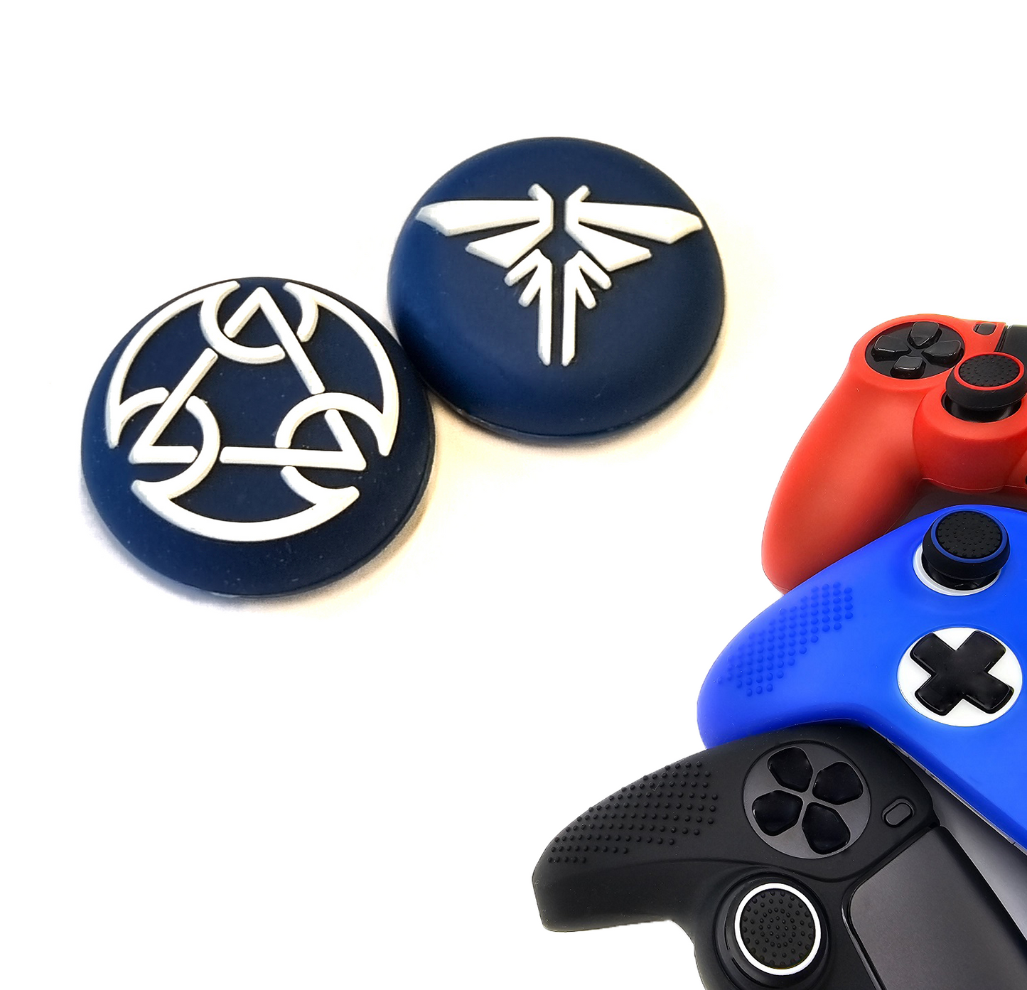 Gaming Thumb Grips | Performance Anti-slip Thumbsticks | Joystick Cap Thumb Grips | Space/Angel - Blue/White | Accessories suitable for Playstation PS4 PS5 &amp; Xbox &amp; Nintendo Pro Controller