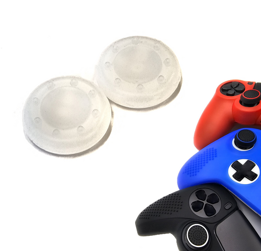 Gaming Thumb Grips | Performance Anti-slip Thumbsticks | Joystick Cap Thumb Grips | Thumbgrips 8 dots - Transparent | Accessories suitable for Playstation PS4 PS5 &amp; Xbox &amp; Nintendo Pro Controller