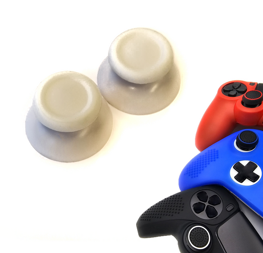 Gaming Thumb Grips | Performance Anti-slip Thumbsticks | Joystick Cap Thumb Grips | Joy Sticks - White | Accessories suitable for Playstation PS4 PS5 &amp; Xbox &amp; Nintendo Pro Controller