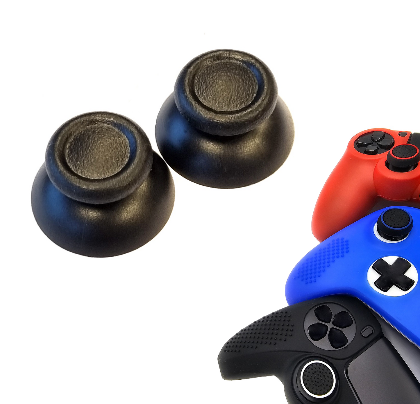 Gaming Thumb Grips | Performance Anti-slip Thumbsticks | Joystick Cap Thumb Grips | Joy Sticks - Black | Accessories suitable for Playstation PS4 PS5 &amp; Xbox &amp; Nintendo Pro Controller