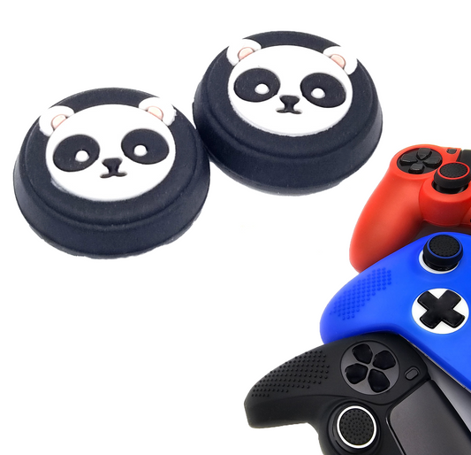 Gaming Thumb Grips | Performance Anti-slip Thumbsticks | Joystick Cap Thumb Grips | Panda - Black | Accessories suitable for Nintendo Switch Joy-Con Controllers