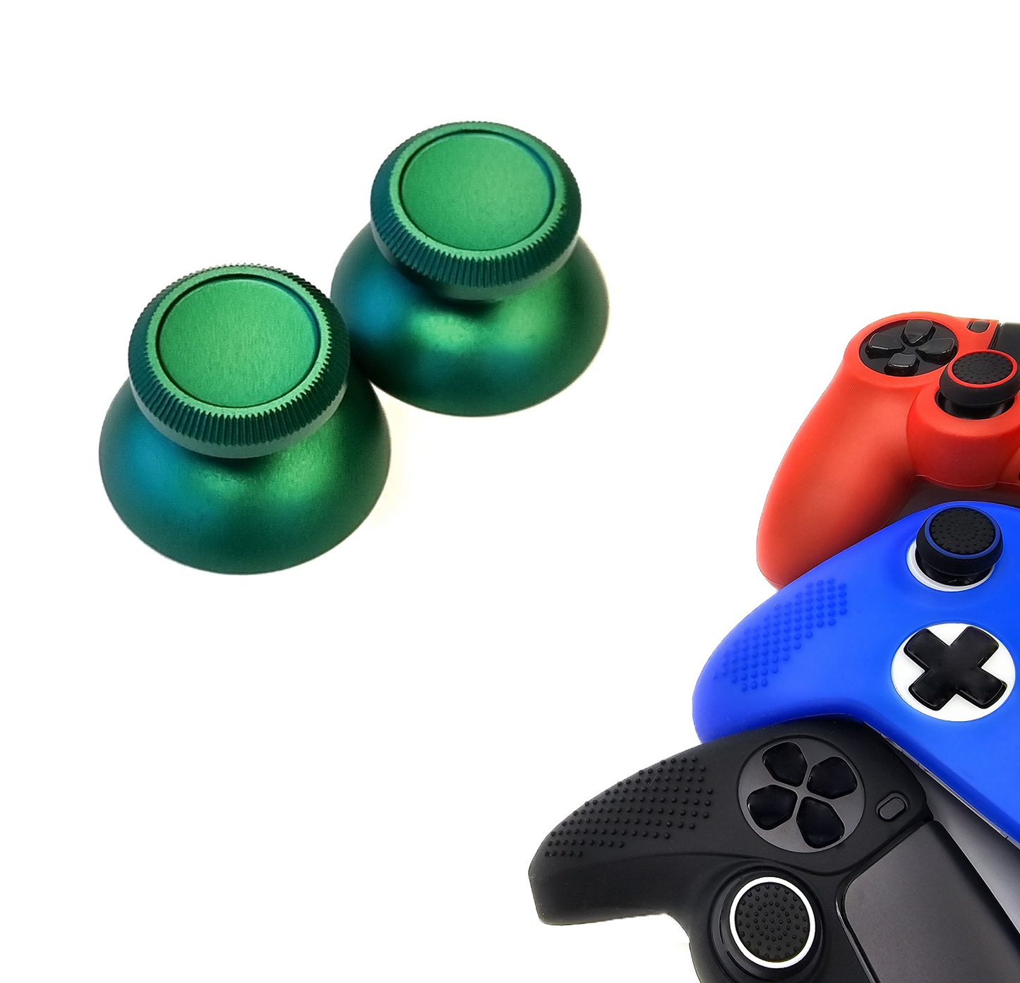 Gaming Thumbgrips | Performance Antislip Thumbsticks | Joystick Cap Thumb Grips | Glimmend - Groen | Accessoires geschikt voor Playstation PS4 PS5 & Xbox & Nintendo Pro Controller