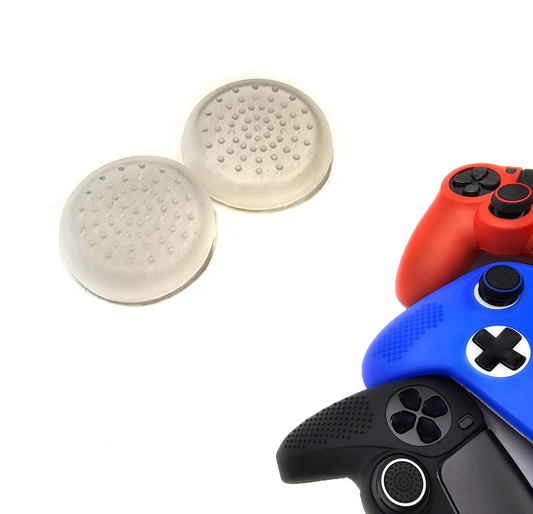 Gaming Thumb Grips | Performance Anti-slip Thumbsticks | Joystick Cap Thumb Grips | Thumbs Dots - Transparent | Accessories suitable for Playstation PS4 PS5 &amp; Xbox &amp; Nintendo Pro Controller
