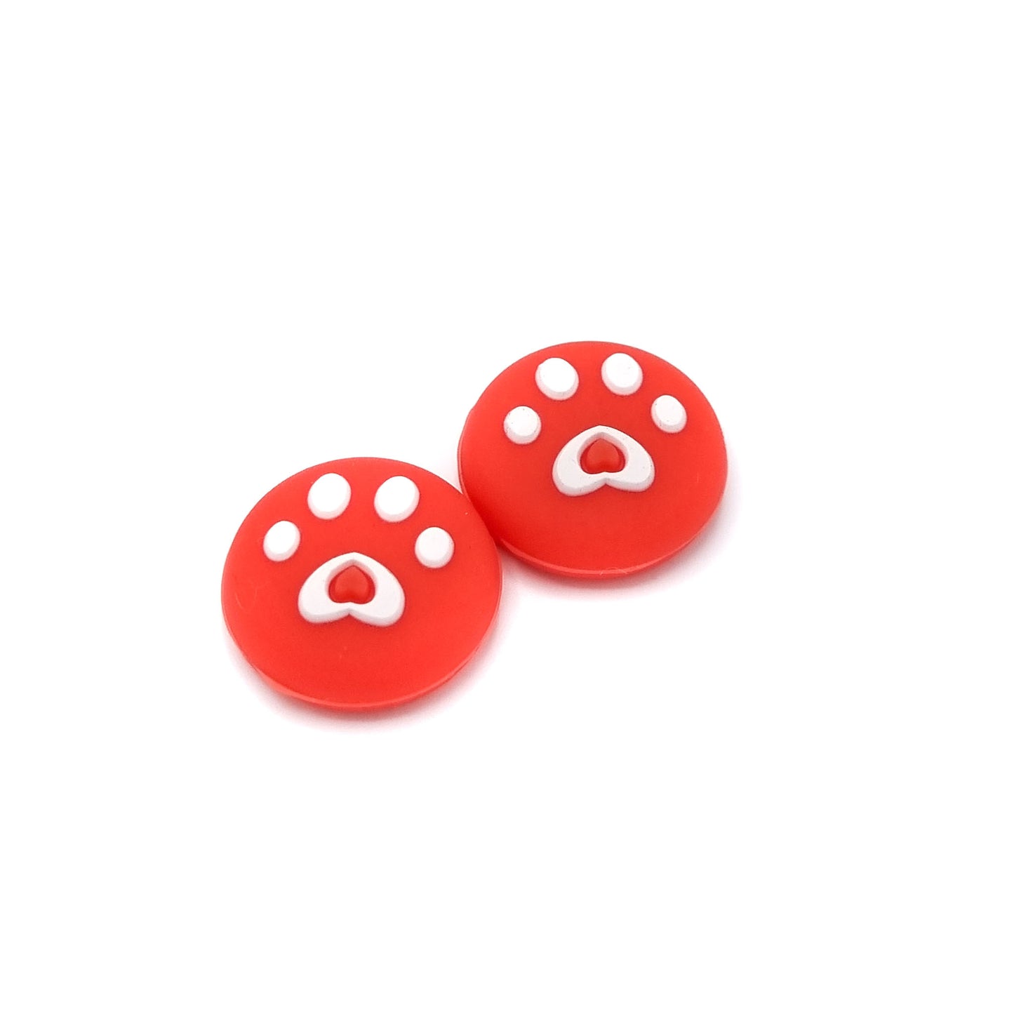 Gaming Thumbgrips | Performance Antislip Thumbsticks | Joystick Cap Thumb Grips | Pootjes - Rood met Wit | Accessoires geschikt voor Nintendo Switch Joy-Con Controllers