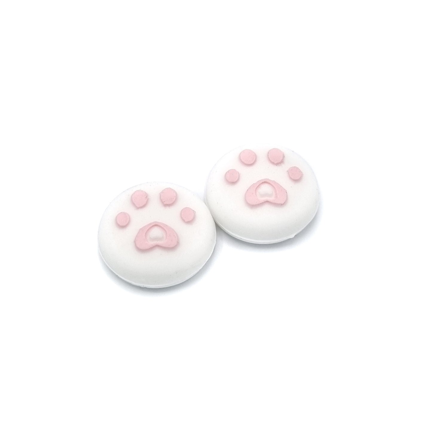 Gaming Thumbgrips | Performance Antislip Thumbsticks | Joystick Cap Thumb Grips | Pootjes - Wit met Lichtroze | Accessoires geschikt voor Nintendo Switch Joy-Con Controllers