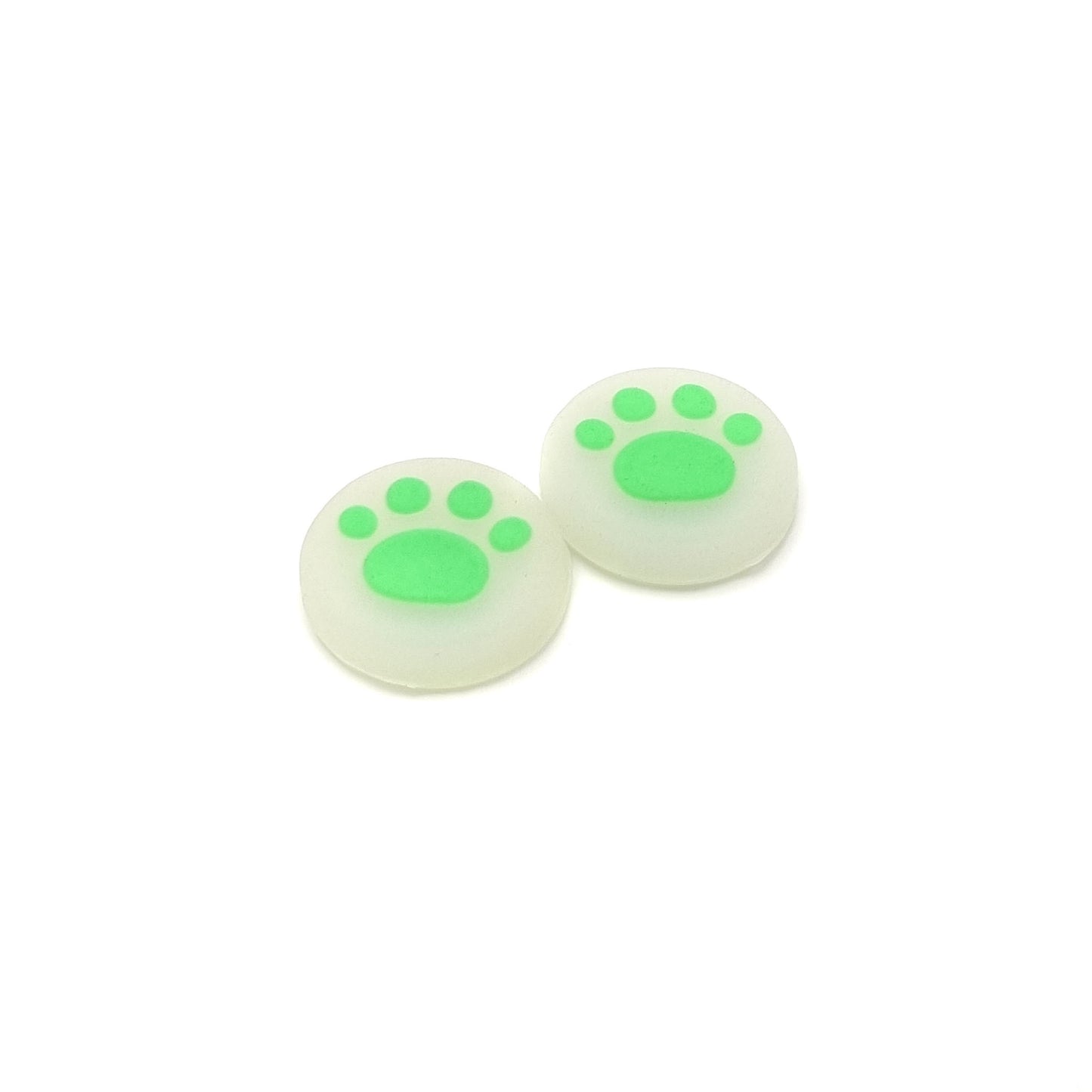 Gaming Thumbgrips | Performance Antislip Thumbsticks | Joystick Cap Thumb Grips | Pootjes - Transparant/Groen | Accessoires geschikt voor Nintendo Switch Joy-Con Controllers