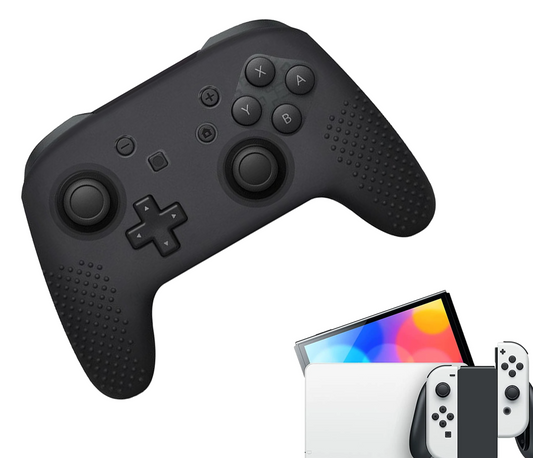 Silikon-Game-Controller-Hüllen | Performance Anti-Rutsch-Hautschutzhülle | Softcover-Griffhülle | Schwarz | Zubehör passend für Nintendo Switch Pro Controller(s)