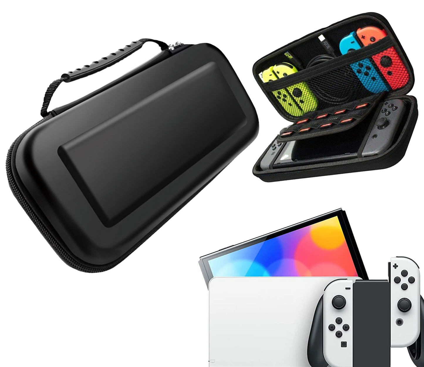Beschermhoes | Hardcase Opberghoes | Case | Accessoires geschikt voor Nintendo Switch | Zwart