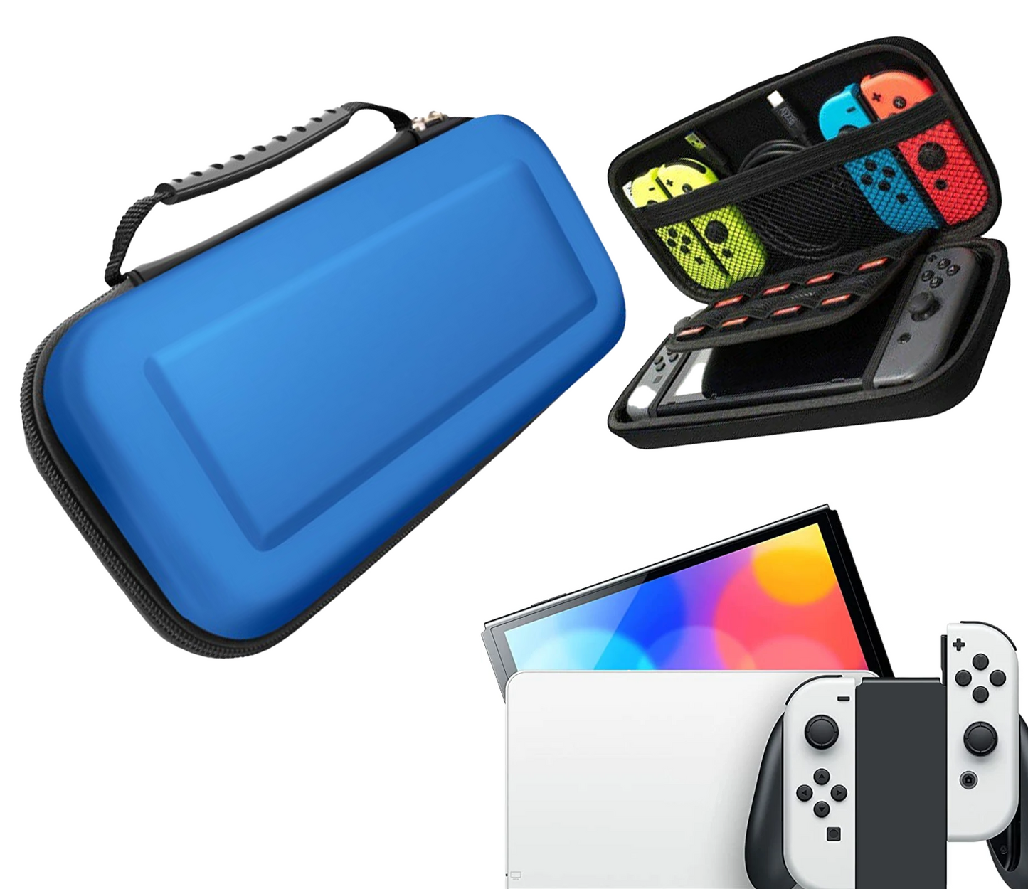 Schutzhülle | Hartschalen-Aufbewahrungshülle | Fall | Blau | Zubehör passend für Nintendo Switch LITE