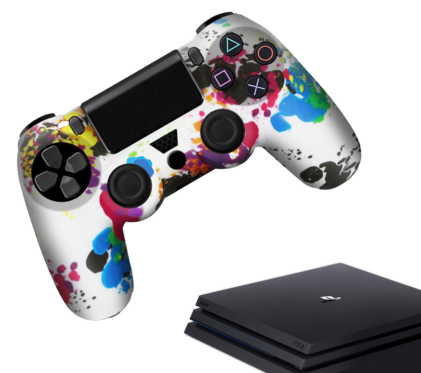 Siliconen Game Controller(s) Hoesjes | Performance Antislip Skin Beschermhoes | Softcover Grip Case | Accessoires geschikt voor Playstation 4 - PS4 | Painting
