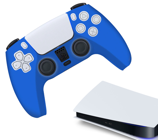 Silikon-Game-Controller-Hüllen | Performance Anti-Rutsch-Hautschutzhülle | Softcover-Griffhülle | Blau | Zubehör passend für Playstation 5 - PS5