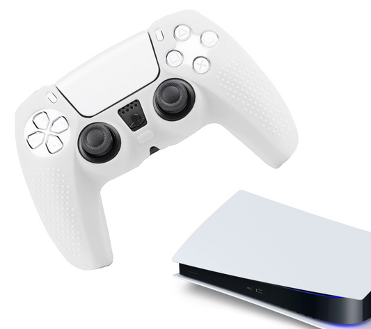 Silikon-Game-Controller-Hüllen | Performance Anti-Rutsch-Hautschutzhülle | Softcover-Griffhülle | Griff transparent | Zubehör passend für Playstation 5 - PS5