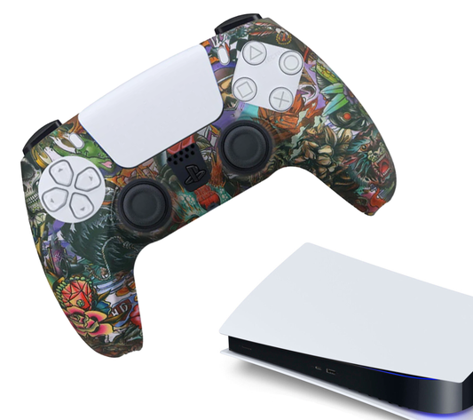Silikon-Game-Controller-Hüllen | Performance Anti-Rutsch-Hautschutzhülle | Softcover-Griffhülle | Wild | Zubehör passend für Playstation 5 - PS5