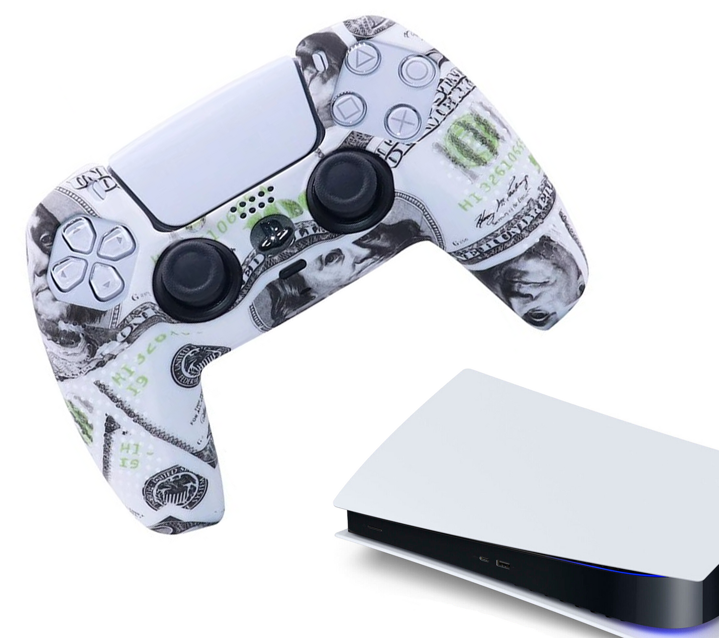 Siliconen Game Controller(s) Hoesjes | Performance Antislip Skin Beschermhoes | Softcover Grip Case | Accessoires geschikt voor Playstation 5 - PS5 | Cash