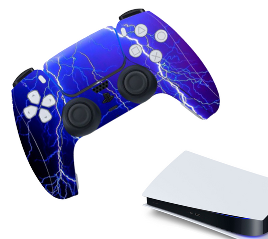 Aufkleber für Gaming-Controller | Schutzhaut | Griffetui | Blitz | Zubehör passend für Playstation 5 - PS5
