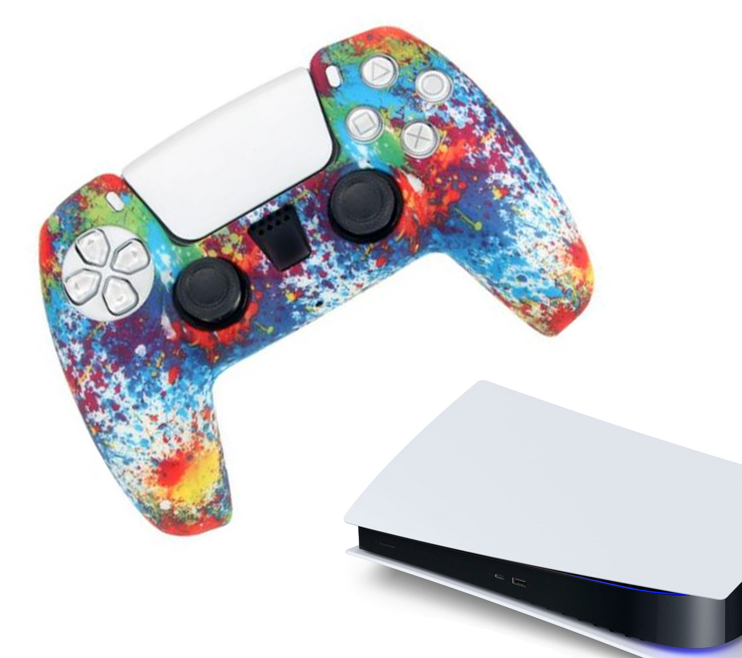 Siliconen Game Controller(s) Hoesjes | Performance Antislip Skin Beschermhoes | Softcover Grip Case | Accessoires geschikt voor Playstation 5 - PS5 | Color Paint