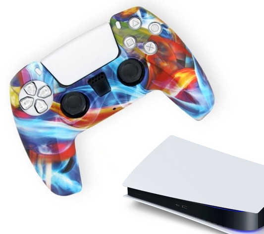 Silikon-Game-Controller-Hüllen | Performance Anti-Rutsch-Hautschutzhülle | Softcover-Griffhülle | Farben | Zubehör passend für Playstation 5 - PS5