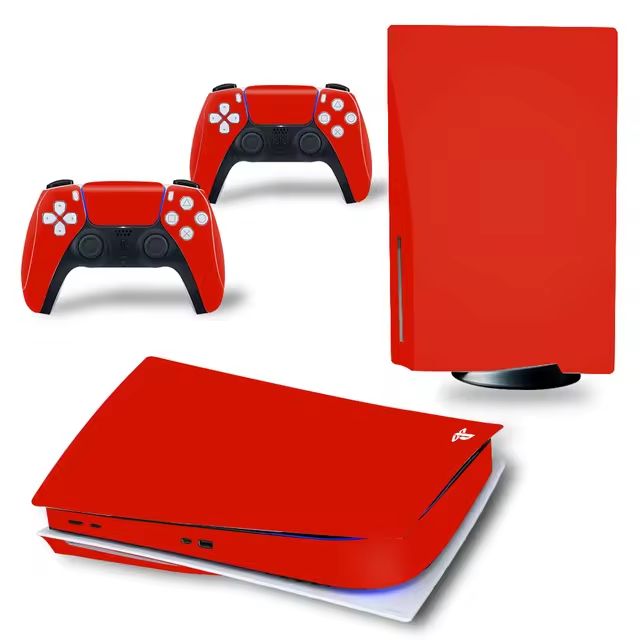 Gaming Console &amp; Controller(s) Stickers | Protection Skin | Grip Case | Carbon - Gold | Accessories suitable for Playstation 5 - PS5
