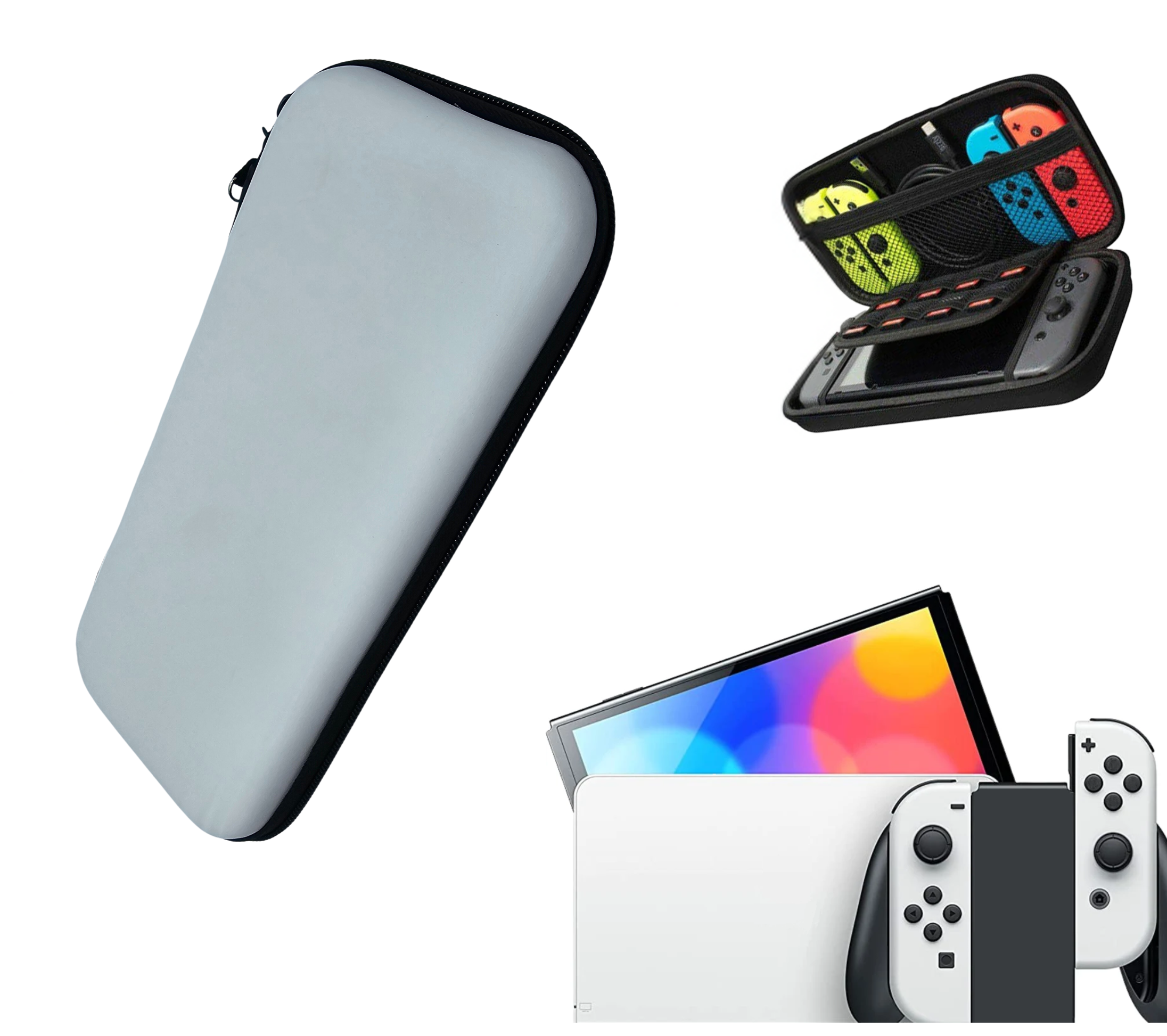 Protective cover | Hardcase Storage Cover | Case | Gray - Gray | Accessories suitable for Nintendo Switch