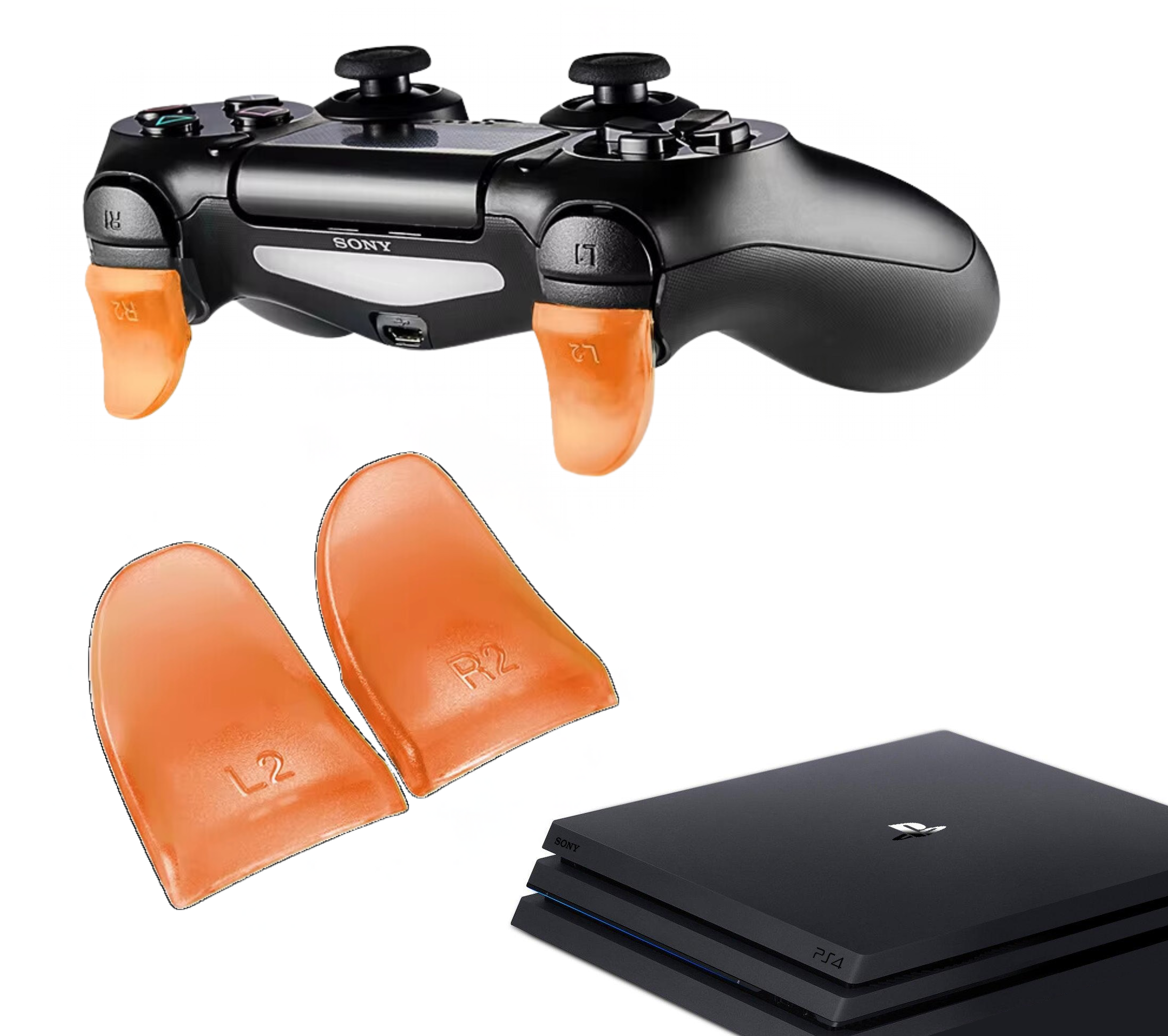 Gaming Triggers | Trigger Stop Buttons | R2 - L2 | Blue | Accessories suitable for Playstation 4 - PS4