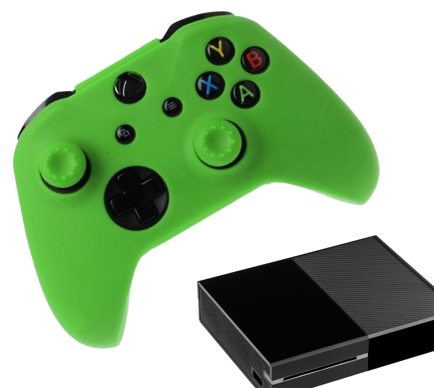 Silicone Game Controller(s) Cases | Performance Anti-slip Skin Protective Cover | Softcover Grip Case | Green | Accessories suitable for Xbox One
