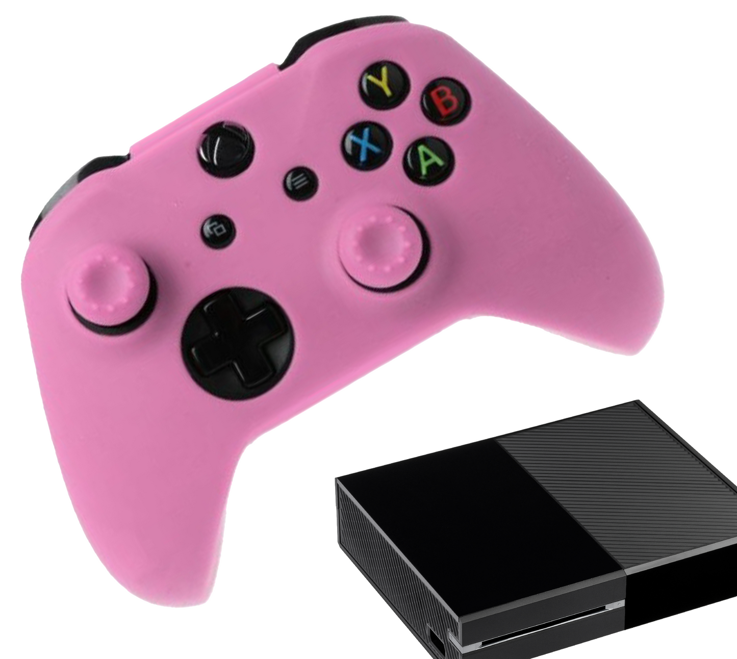 Siliconen Game Controller(s) Hoesjes | Performance Antislip Skin Beschermhoes | Softcover Grip Case | Roze | Accessoires geschikt voor Xbox One