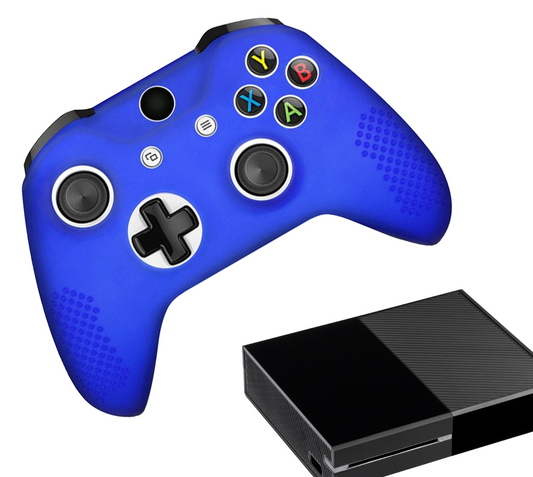 Silikon-Game-Controller-Hüllen | Performance Anti-Rutsch-Hautschutzhülle | Softcover-Griffhülle | Blau | Zubehör passend für Xbox One