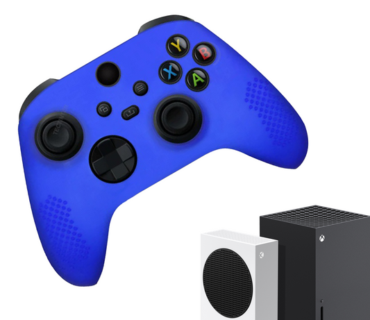 Silikon-Game-Controller-Hüllen | Performance Anti-Rutsch-Hautschutzhülle | Softcover-Griffhülle | Blau | Zubehör passend für Xbox Series X &amp; S