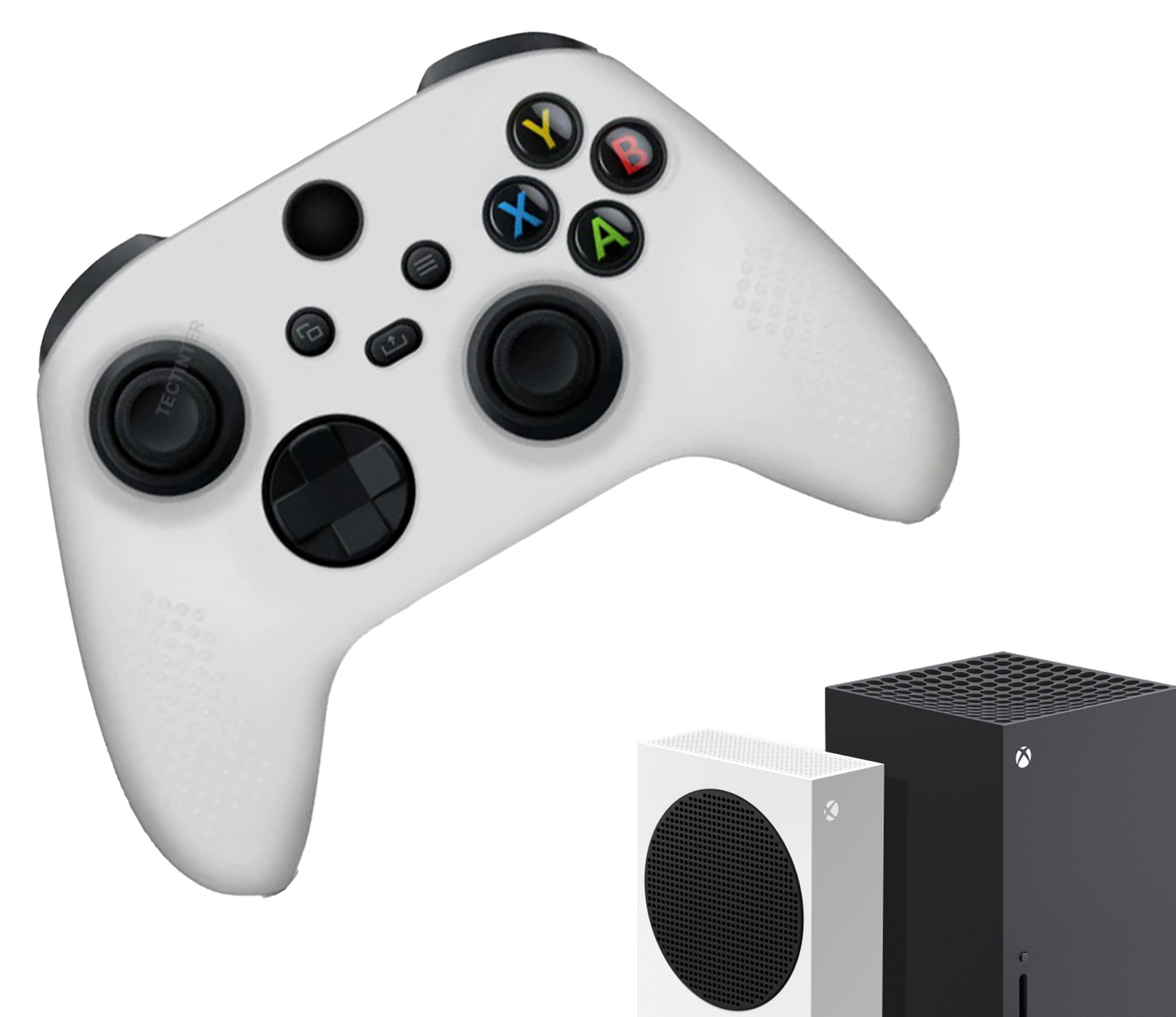 Silikon-Game-Controller-Hüllen | Performance Anti-Rutsch-Hautschutzhülle | Softcover-Griffhülle | Weiß | Zubehör passend für Xbox Series X &amp; S