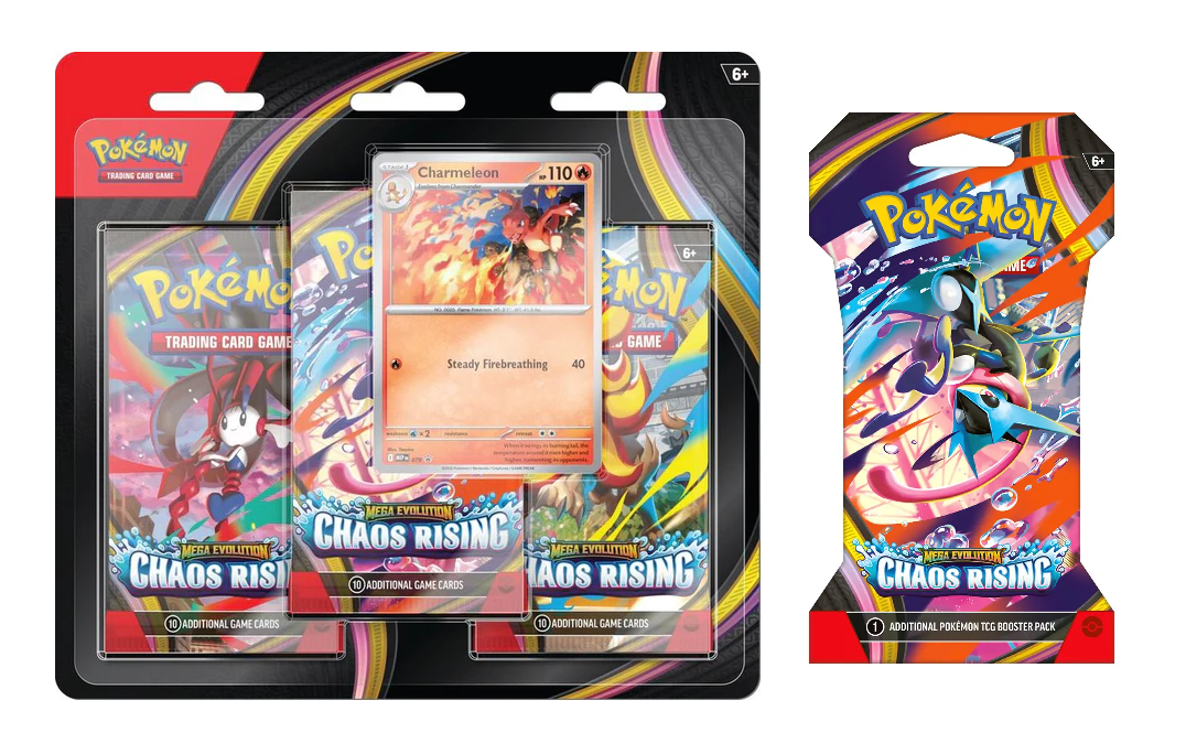 Chaos Rising 3-pack Blister + Sleeved Booster set - Pokémon TCG