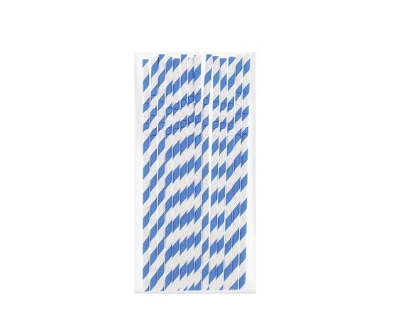 Paper Straws | Blue | Paper Straws | Cocktails | Drinks | Environmentally friendly &amp; Sustainable | 40 pieces