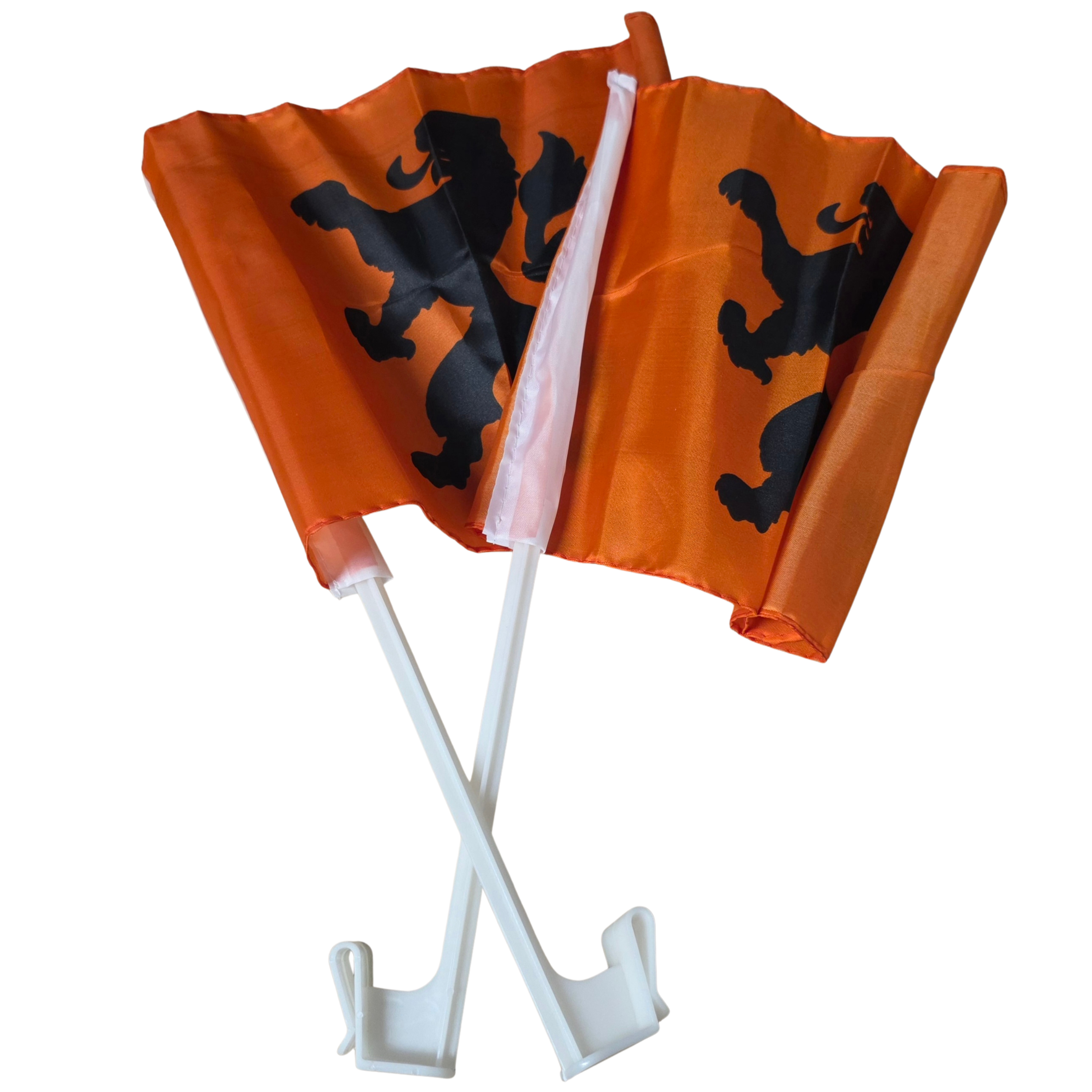 Nederlandse Auto Vlaggen Set van 2 - Oranje WK Supporter