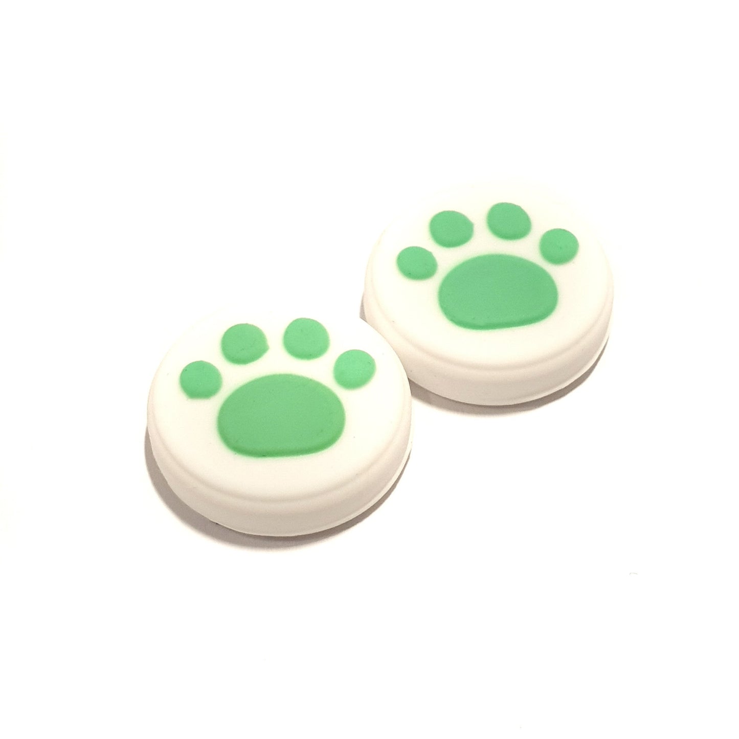 Gaming Thumbsticks Grips | Dopjes voor je Game Controller(s) | Pootjes - Wit met Groen | 1 Set = 2 Thumbgrips | Geschikt voor de volgende console(s): Nintendo Switch & LITE & OLED