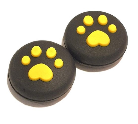 Gaming Thumbsticks Grips | Dopjes voor je Game Controller(s) | Pootjes - Zwart met Geel | 1 Set = 2 Thumbgrips | Geschikt voor de volgende console(s): Nintendo Switch & LITE & OLED