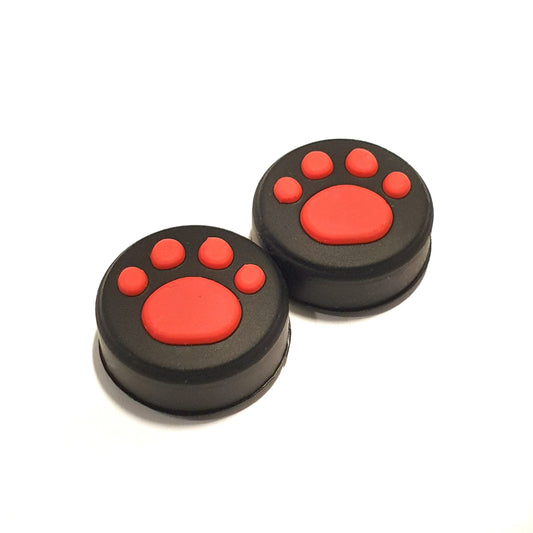 Gaming Thumb Grips | Performance Anti-slip Thumbsticks | Joystick Cap Thumb Grips | Paws - Black/Red | Accessories suitable for Nintendo Switch Joy-Con Controllers