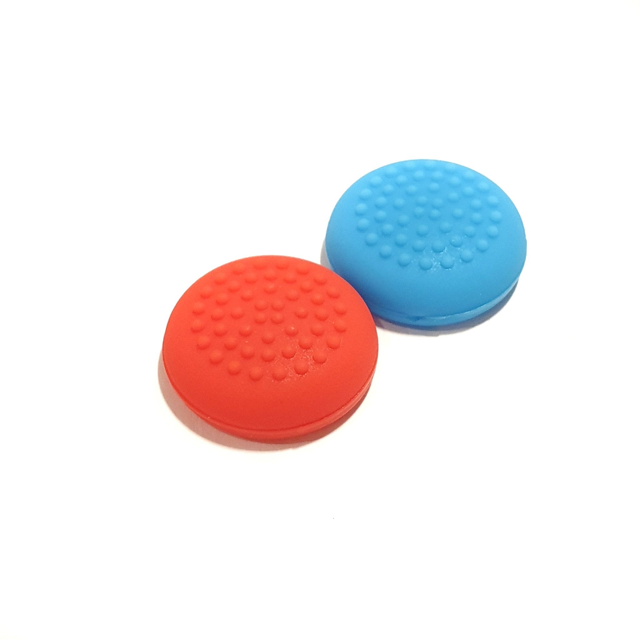 Gaming Thumb Grips | Performance Anti-slip Thumbsticks | Joystick Cap Thumb Grips | Thumbs Dots - Blue/Red | Accessories suitable for Nintendo Switch Joy-Con Controllers