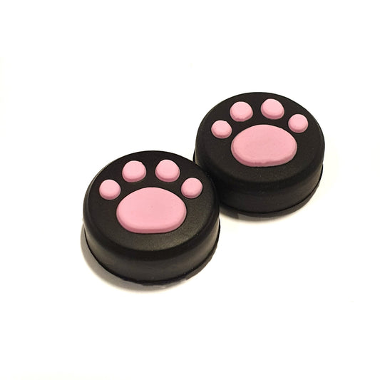 Gaming Thumb Grips | Performance Anti-slip Thumbsticks | Joystick Cap Thumb Grips | Paws - Black/Pink | Accessories suitable for Nintendo Switch Joy-Con Controllers
