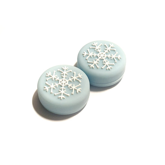 Gaming Thumb Grips | Performance Anti-slip Thumbsticks | Joystick Cap Thumb Grips | Snowflake - Blue | Accessories suitable for Nintendo Switch Joy-Con Controllers