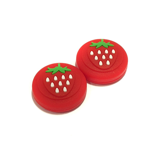Gaming Thumb Grips | Performance Anti-slip Thumbsticks | Joystick Cap Thumb Grips | Strawberries - Red | Accessories suitable for Nintendo Switch Joy-Con Controllers