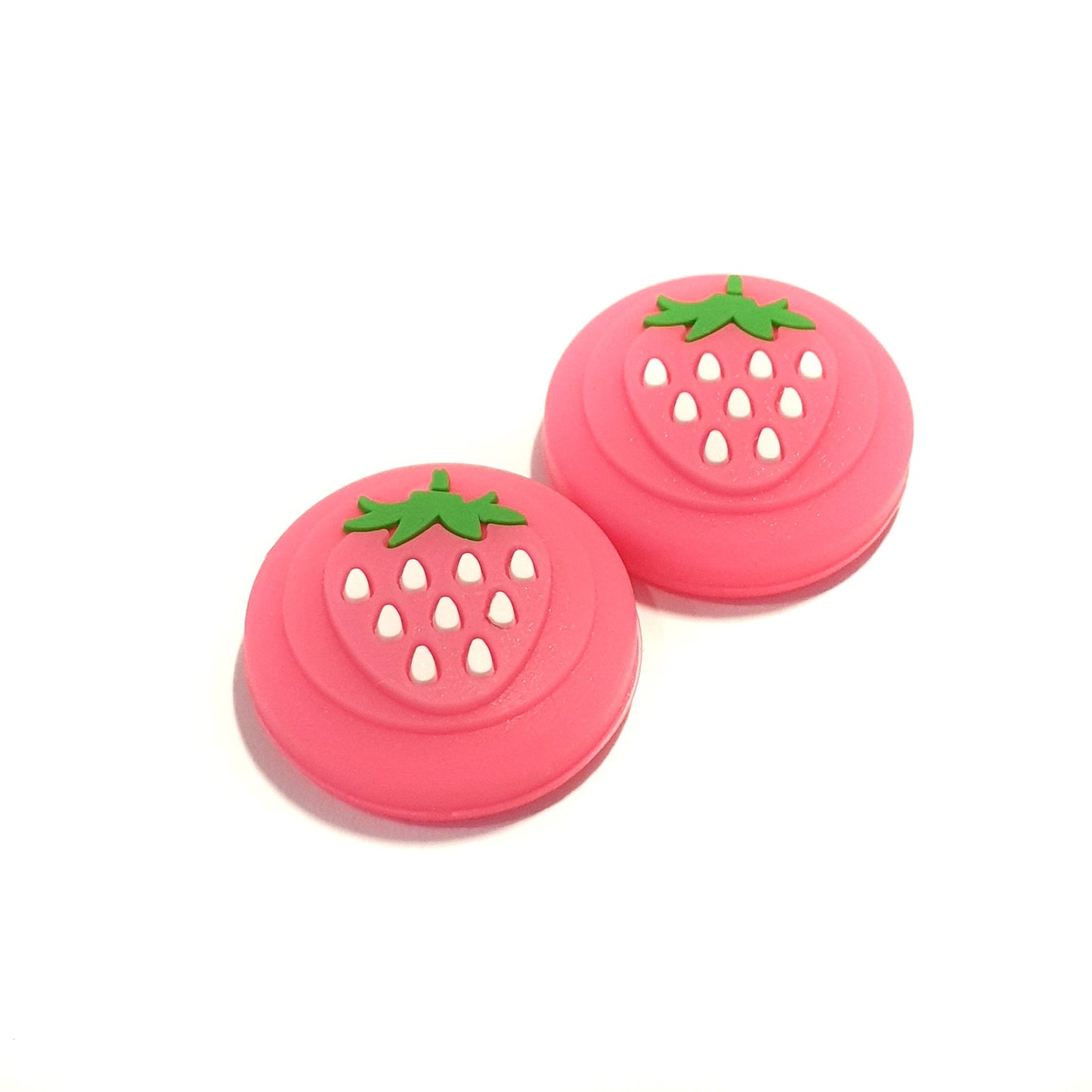 Gaming Thumbsticks Grips | Dopjes voor je Game Controller(s) | Aardbeien - Roze | 1 Set = 2 Thumbgrips | Geschikt voor de volgende console(s): Nintendo Switch & LITE & OLED