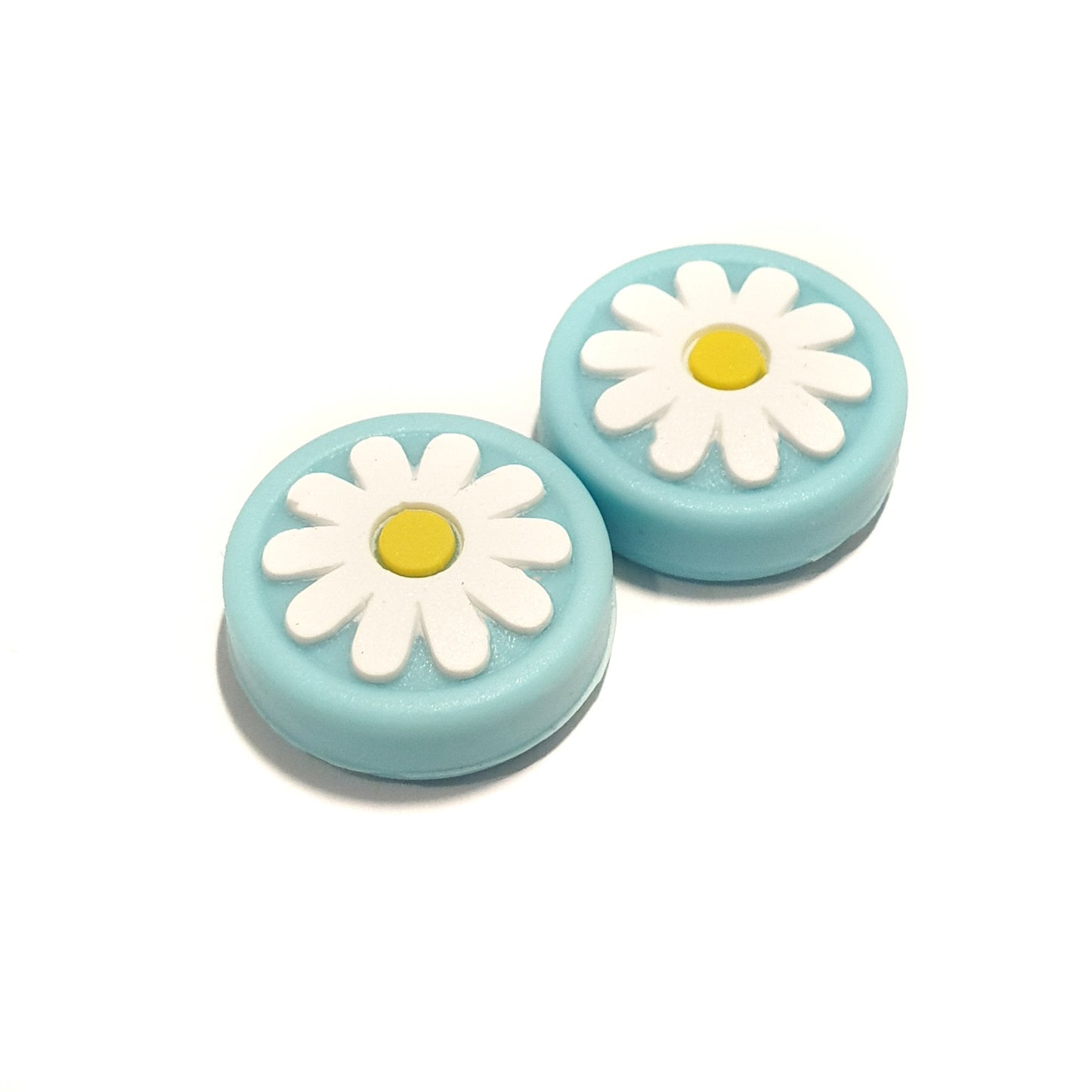 Gaming Thumbsticks Grips | Dopjes voor je Game Controller(s) | Bloemetjes - Blauw | 1 Set = 2 Thumbgrips | Geschikt voor de volgende console(s): Nintendo Switch & LITE & OLED