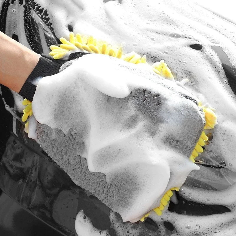 Car Microfiber Cleaning Sponge + Cleaning Cloth | Car sponge | Car cloth | Blue