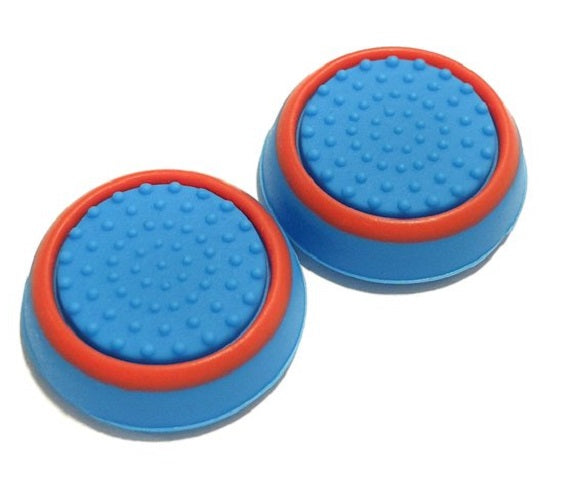 Gaming Thumb Grips | Performance Anti-slip Thumbsticks | Joystick Cap Thumb Grips | Blue with red circle | Accessories suitable for Playstation PS4 PS5 &amp; Xbox &amp; Nintendo Pro Controller